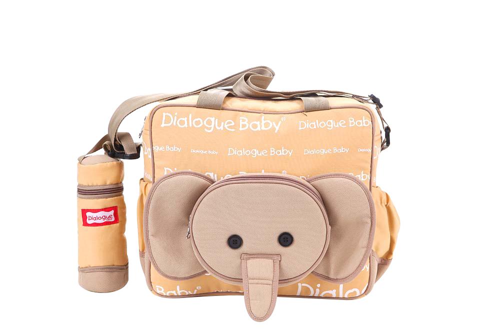 Dialogue Tas Bayi Medium + Tempat Botol Susu Cute Series - Coklat