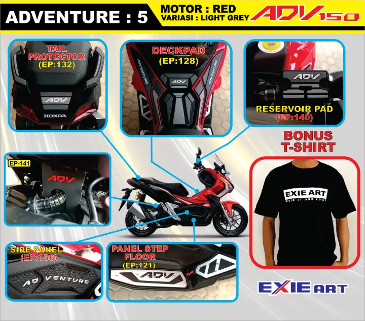 Paket Komplit Honda Adv 150 Aksesoris Honda Adv 150 Bordes Adv 150 Lazada Indonesia