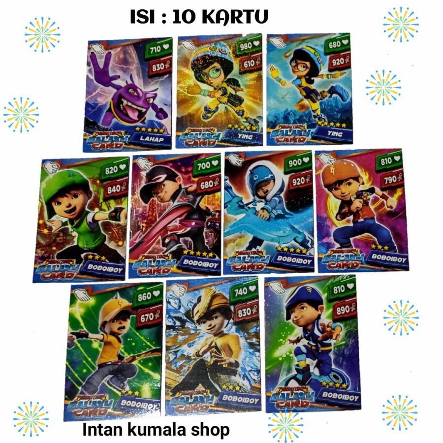 Mainan Kartu Boboiboy Card 1 Pak Isi 10 Kartu Lazada Indonesia