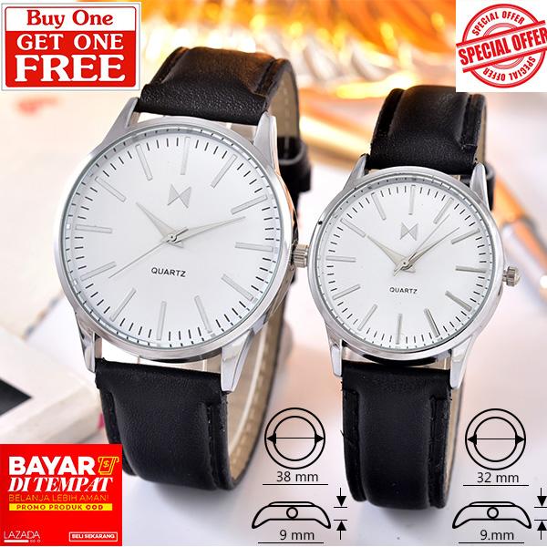 Alexandre Costie – Bonico – Jam Tangan Couple Pria dan Wanita - Body Silver – BNC-2984-GL-PNP-Couple