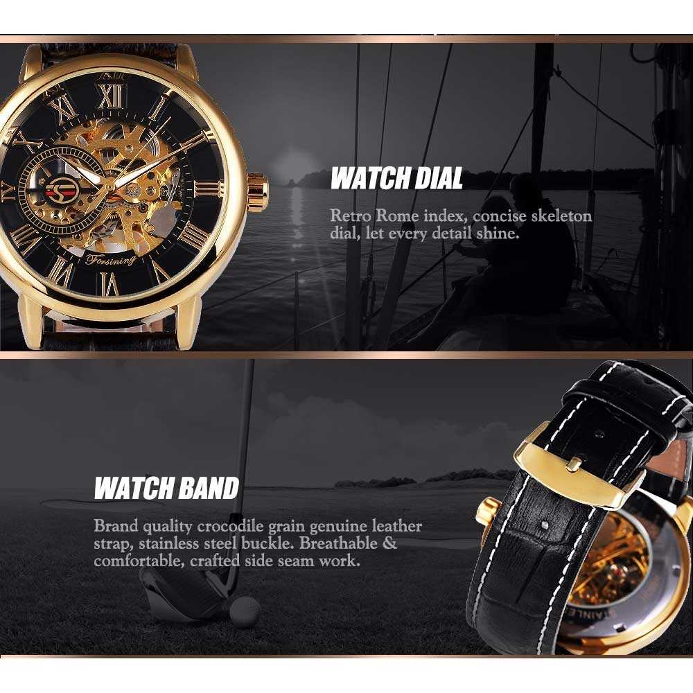 Jam Tangan Stainless Steel Back H099m Forsining Jam Tangan