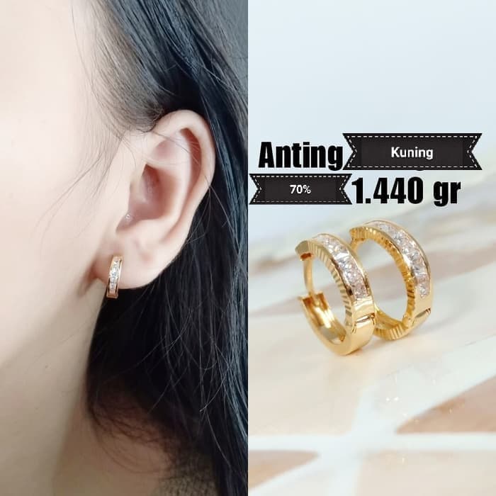 Anting Emas / Mas Kuning 70% Berat 1.440 Gram