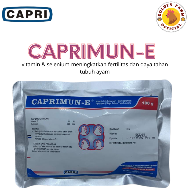 CAPRIMUN E Vitamin E Selenium Tingkatkan Telur Fertilitas Ayam Unggas