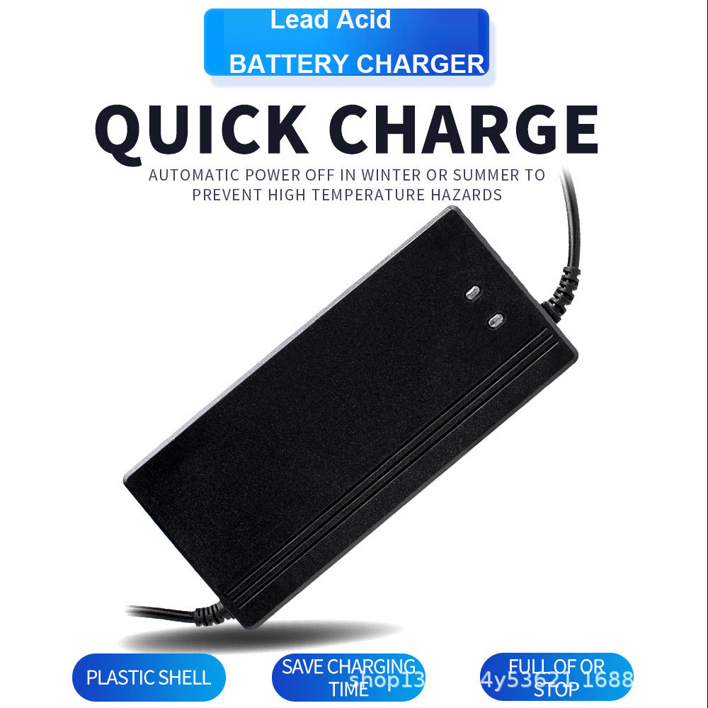 Charger Aki Sepeda Listrik Lead-Acid Battery EU Plug 48V 20Ah Adaptor Charger Multifunction Battery Adapter 48V 12AH Harga 73,498 rupiah*Gratis Ongkir