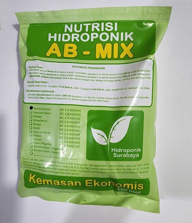 Kemasan Baru Ab Mix Umum Pupuk Nutrisi Hidroponik Ab Mix Pekatan 500 Ml Atau 05 Liter Abmix 7179