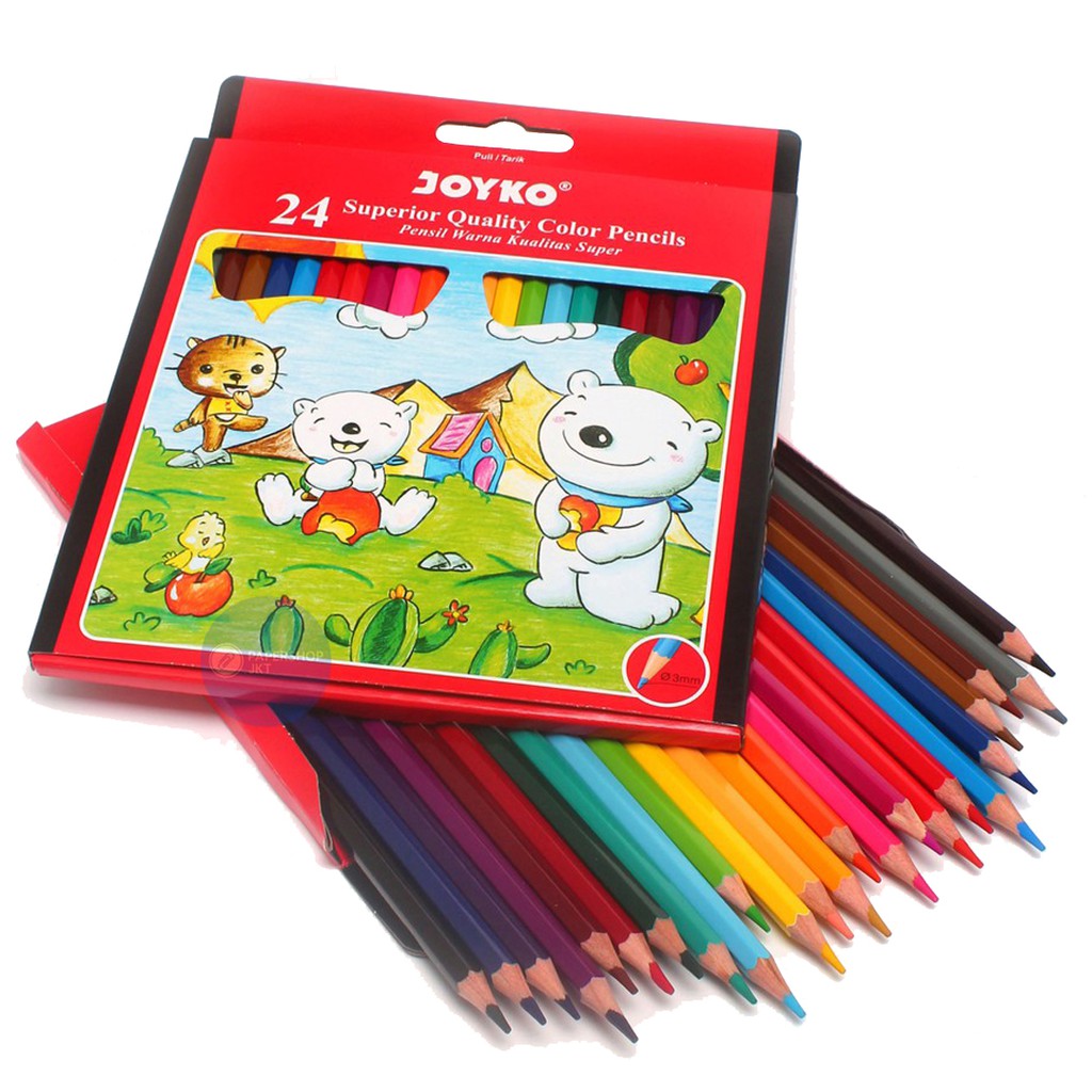 JOYKO PENSIL WARNA PANJANG ISI 24 WARNA PENSIL MEWARNAI Lazada Indonesia