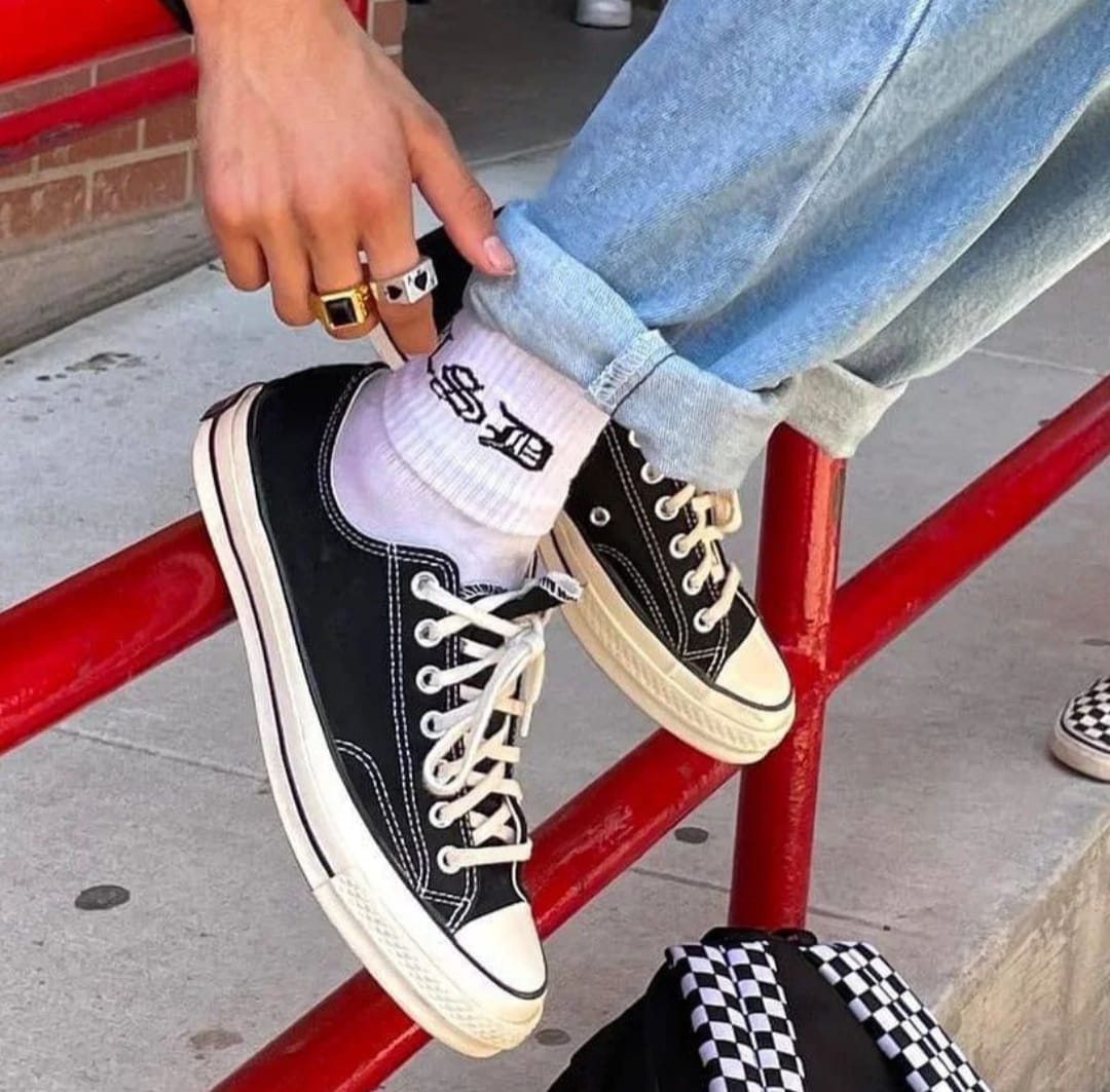 converse 70s low black outfit
