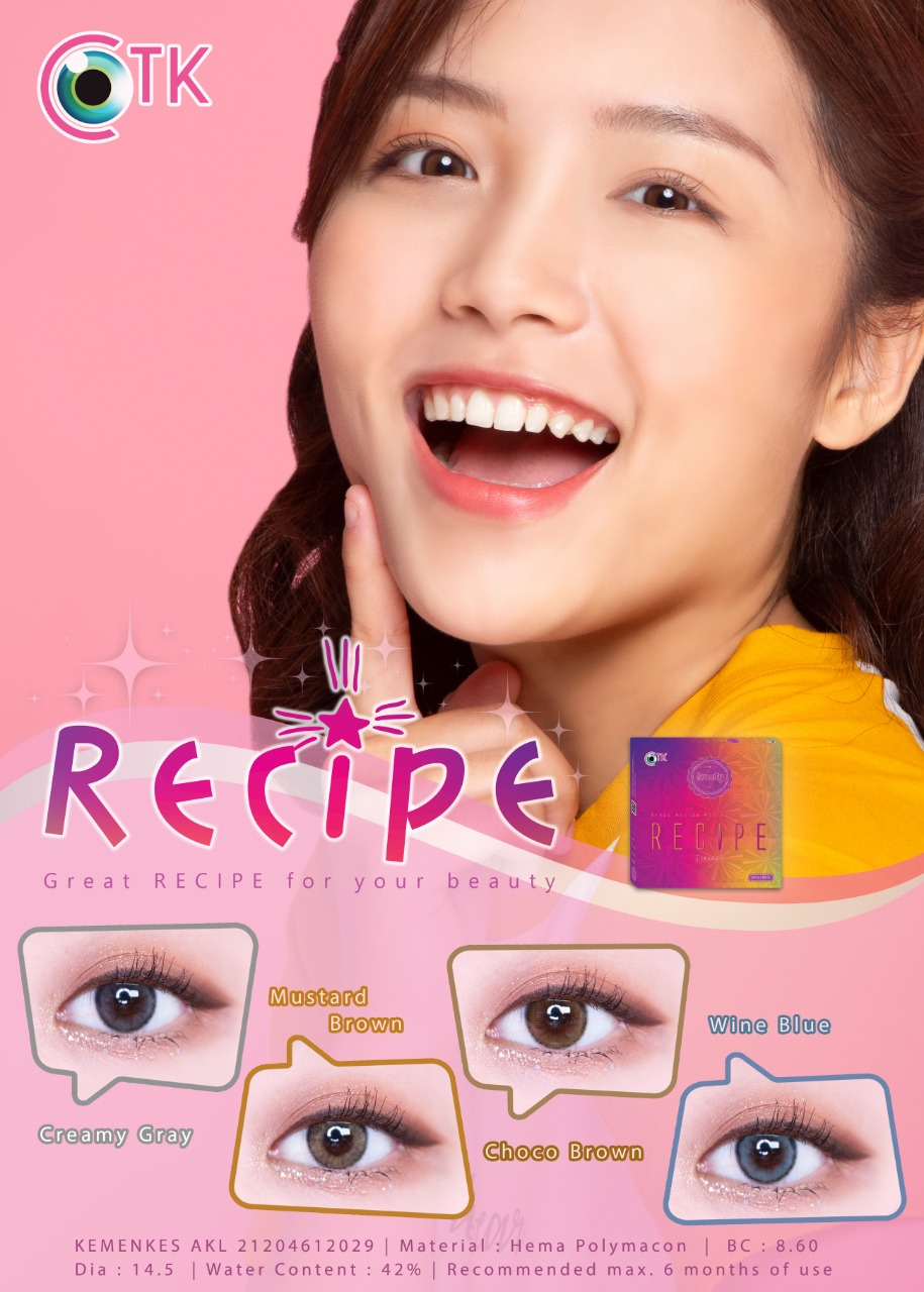 Softlens Recipe Normal Dia 14 5mm Free Tempat Lensa Cairan Tanpa Cairan Lazada Indonesia