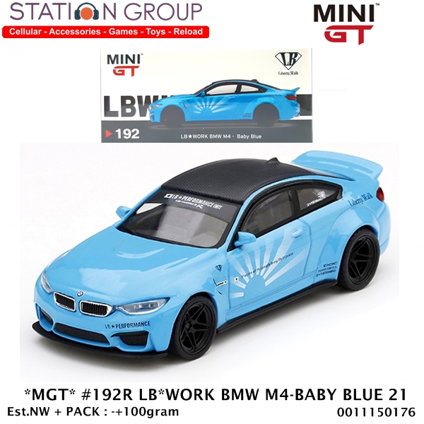 MINI GT #192R LIBERTY WORK BMW M4-BABY BLUE 1-64 - DIECAST