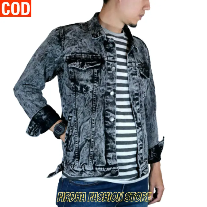 Jaket Denim Sanwash Pria Ss Jaket Pria Jeans Jaket Pria Levis Keren Jaket Levis Pria Terbaru