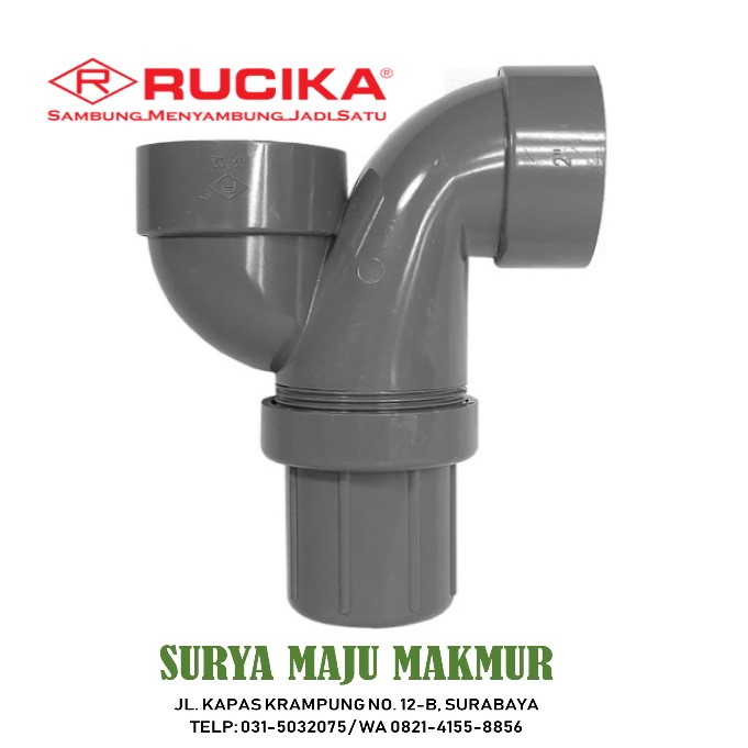 P TRAP RUCIKA 3" inch dim pvc Lazada Indonesia