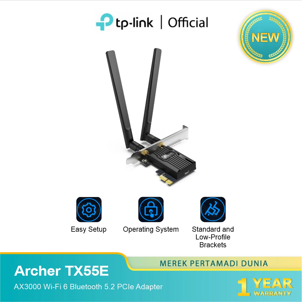 TPLINK Archer TX55E AX3000 WiFi 6 Bluetooth 5.2 PCIe Adapter wifi 6