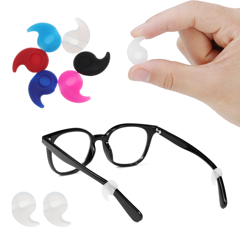 WEARXUNKANGDA High-quality Anti Slip Eyeglasses Accessories Soft Silicone Temple Holder Glasses Ear Hooks Sports Temple Tips Fixed Leg Grip