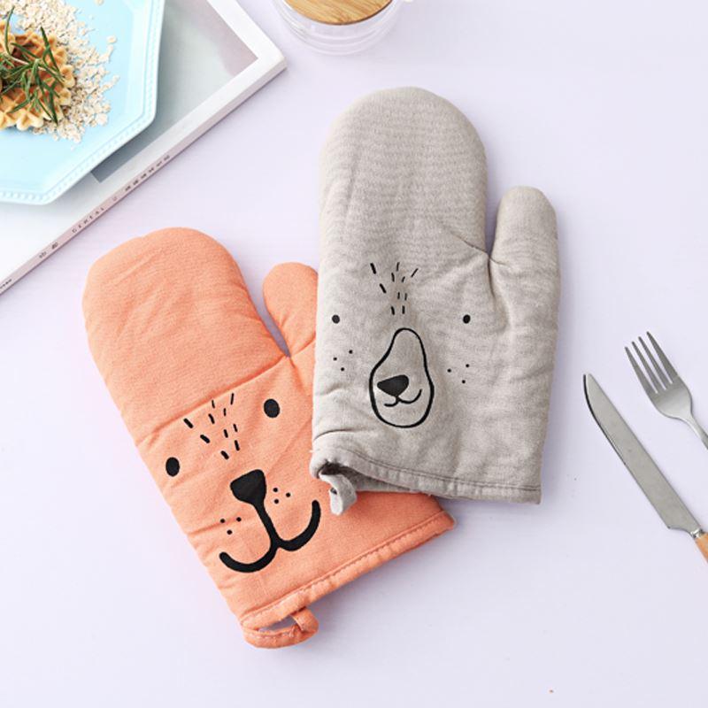 Bắc Âu Nhà Bếp 100% Cotton Dày Chống Nóng, Cách Nhiệt, Găng Tay Đồ Gia Dụng Lò Nướng Nướng Lò Vi Sóng, Chịu Nhiệt Cao Găng Tay Dụng Cụ