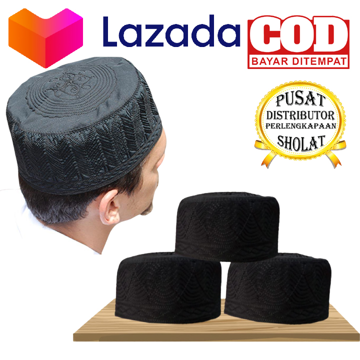 KOPIAH HAJI HITAM MADINAH | Lazada 