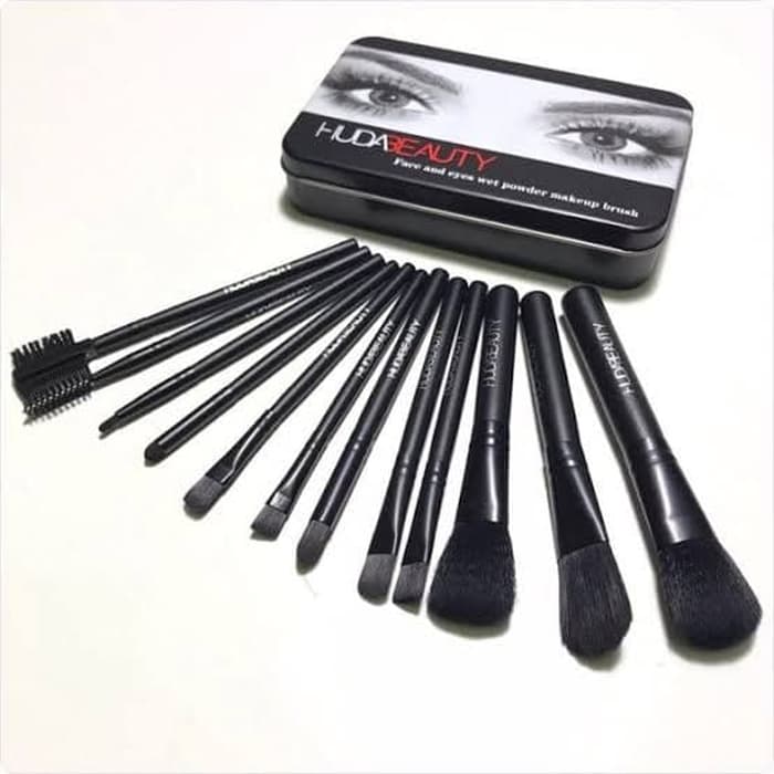 Termurah dan Terlaris!!! MAKEUP BRUSH / KUAS MAKEUP HUDA BEAUTY ISI 12 JENIS BRUSH B2007 Sedia Juga Make up lengkap murah/Make up lengkap murah 1 set/Make up wardah lengkap/Make up remaja