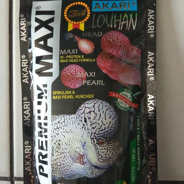 Makanan Ikan Louhan Akari Maxi Head Color Pearl 100 gr saset