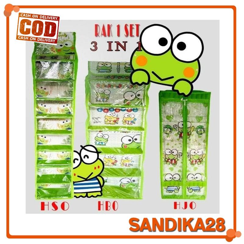 RAK SET GANTUNG KARAKTER 3IN1 ( Rak Tas, Sepatu dan Jilbab ) TOKO SANDIKA28