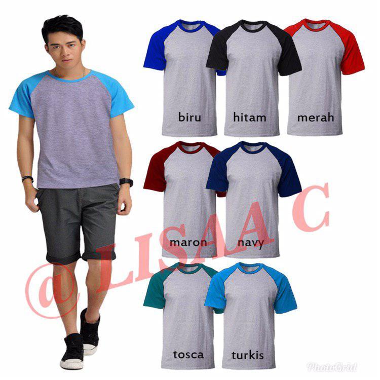kaos raglan lengan pendek