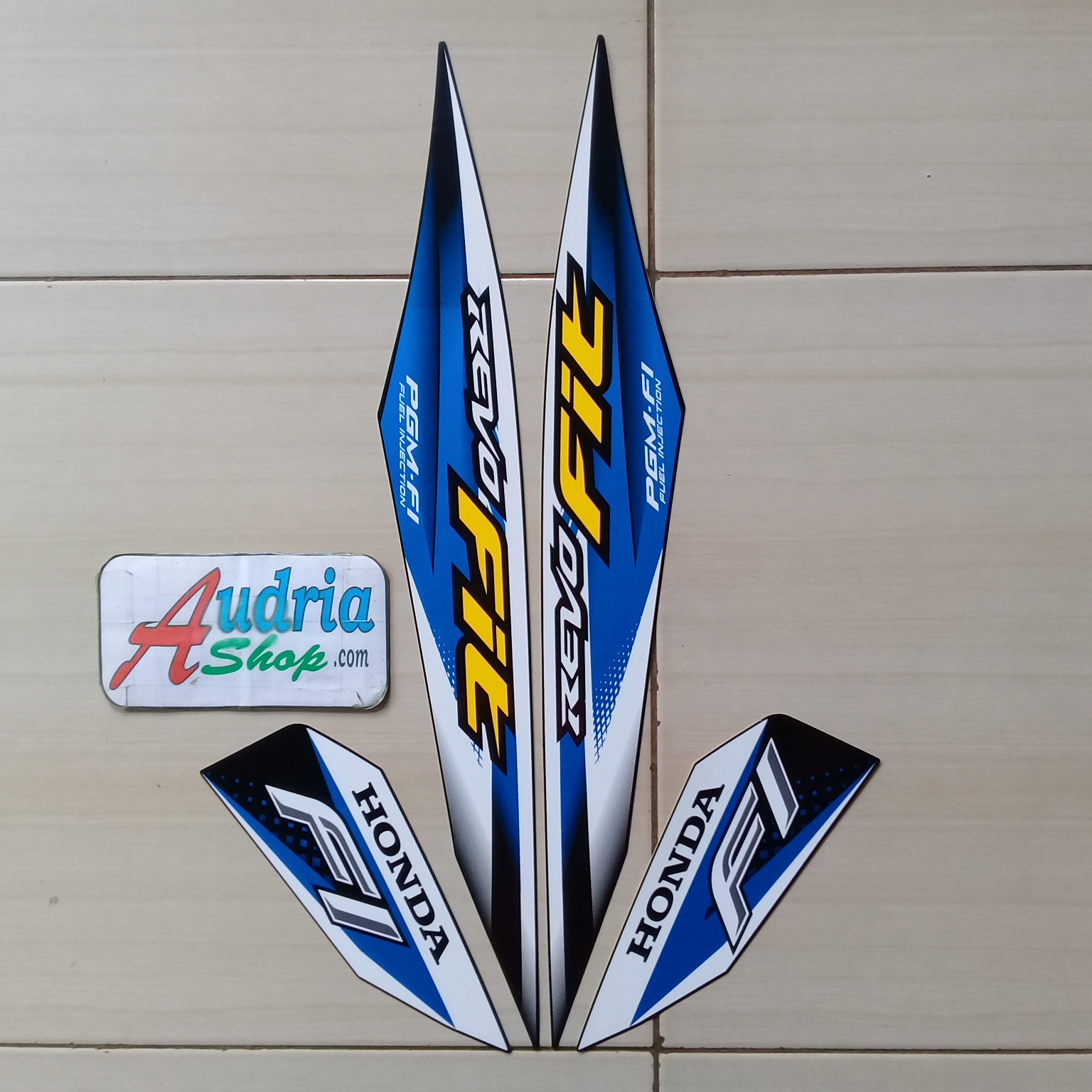 Stiker Striping Motor Honda Revo Fit Fi Biru Lazada Indonesia