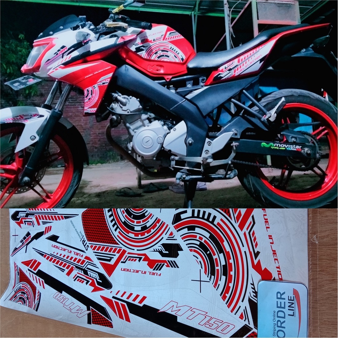 Striping Stiker Lis Variasi Motor Yamaha NVA New Vixion Advance MT 150 Grafik Transformer 2 Lazada Indonesia