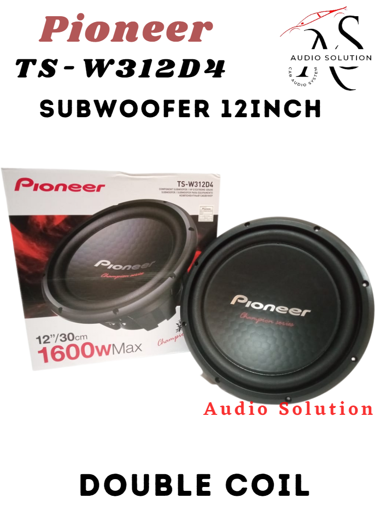 Subwoofer Pioneer 12 inch TS W312D4 Double Coil Subwoofer Mobil