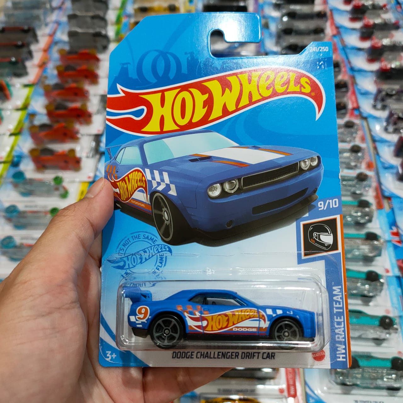 Hot Wheels Dodge Challenger Drift Car - Blue Race Team Edition 241/250, 9/10 Scale Collectible - View #12