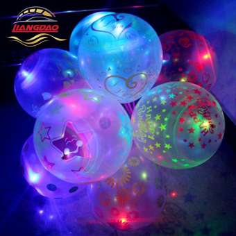LD 1pc Luminous Latex Balloon New Year 12-inch LED Decorative Balloon for Evening Party Christmas