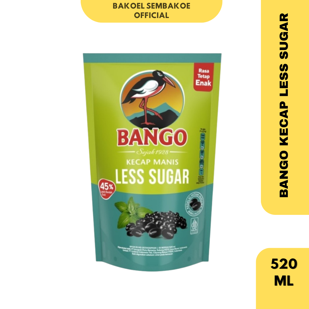 BANGO KECAP MANIS LESS SUGAR 520 ML | Lazada Indonesia