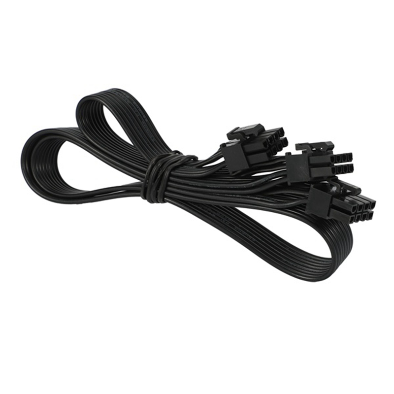 10PCS ATX 8 Pin Male to Dual PCIe 2X 8 Pin (6+2) Male Power Adapter Cable for Corsair Modular Power Supply 80cm