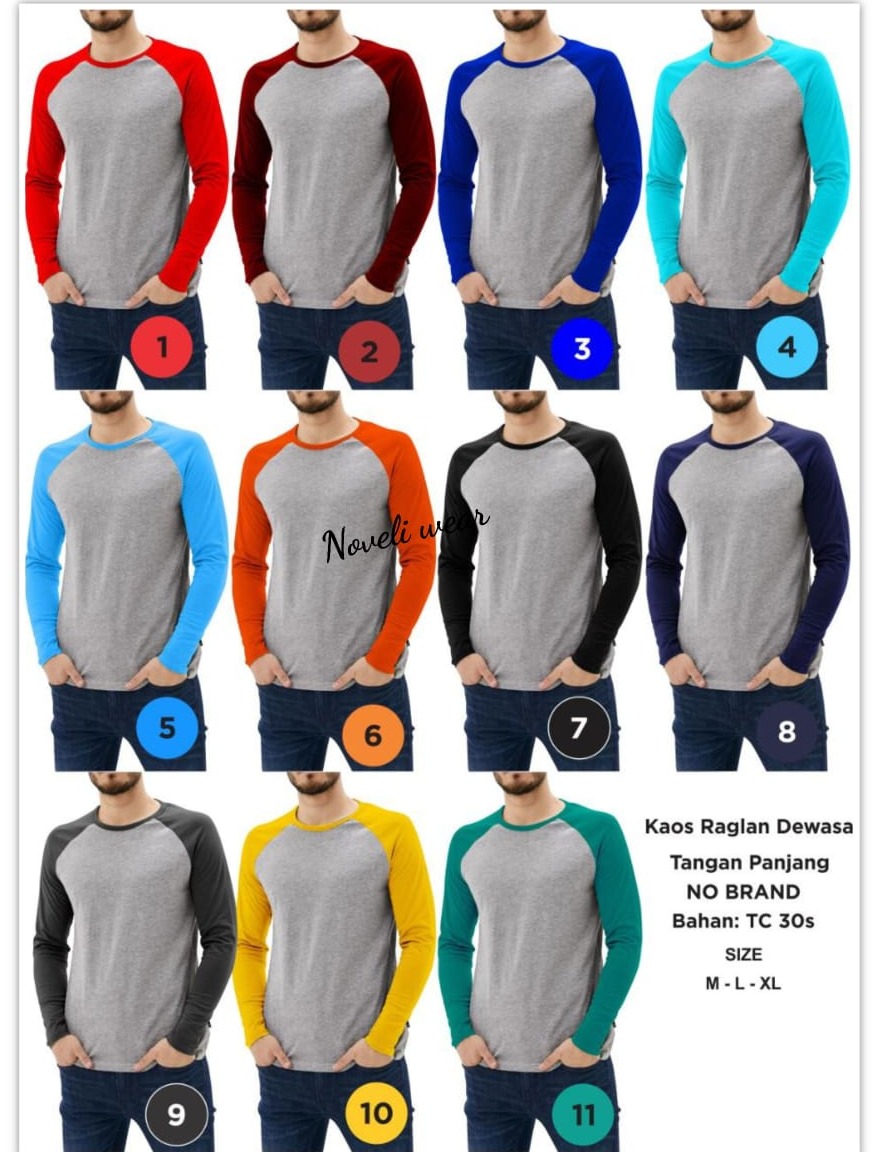 Kaospolos Kaos Reglan Polos Pria Lengan Panjang Kaos Raglan Kaos Kaospolos Kaos Reglan Polos Pria Lengan Panjang Kaos Raglan Kaos