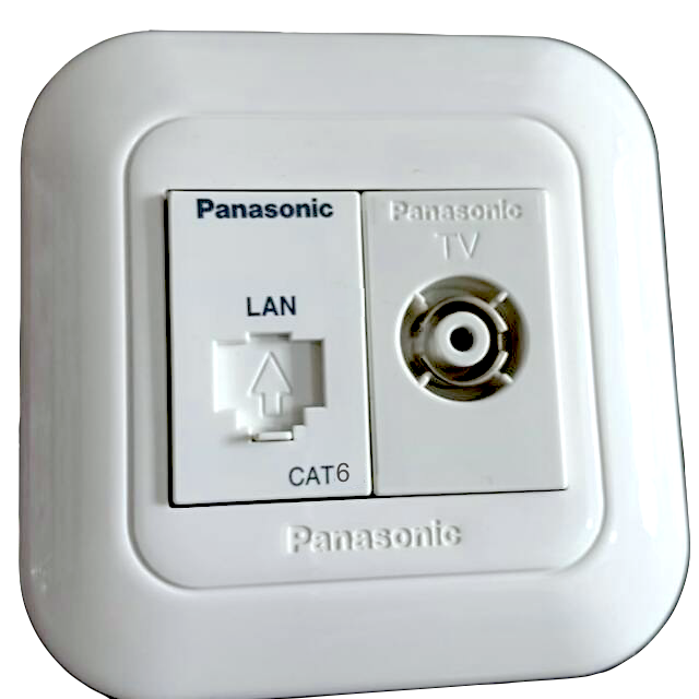 Stopkontak modul antena TV soket + Modul data LAN CAT 6 CAT6 Panasonic