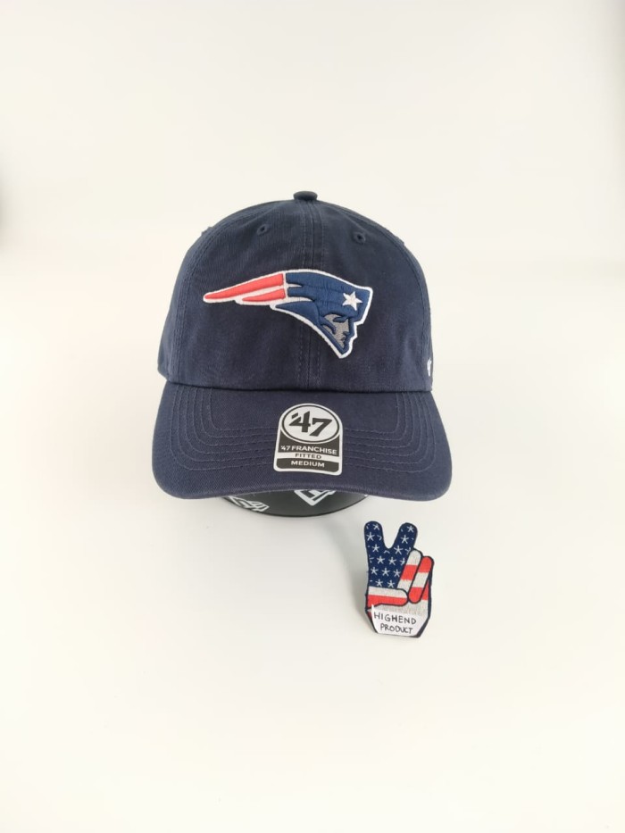 New England Patriot Navy NFL Dad Cap 