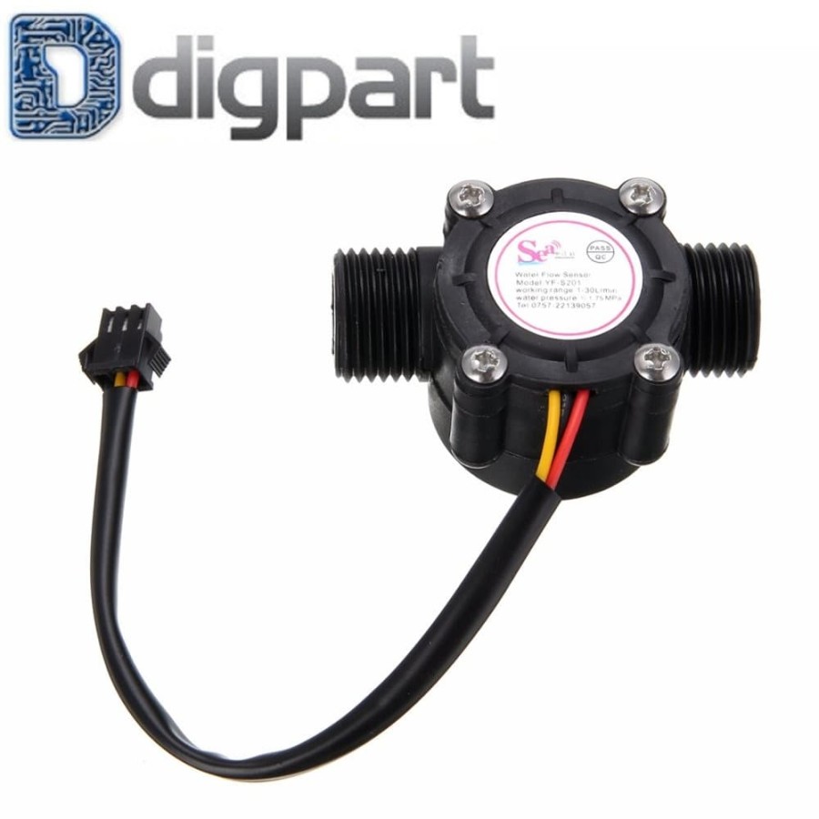 Water Flow Sensor Flowmeter Pertamini 130L min For Arduino Lazada