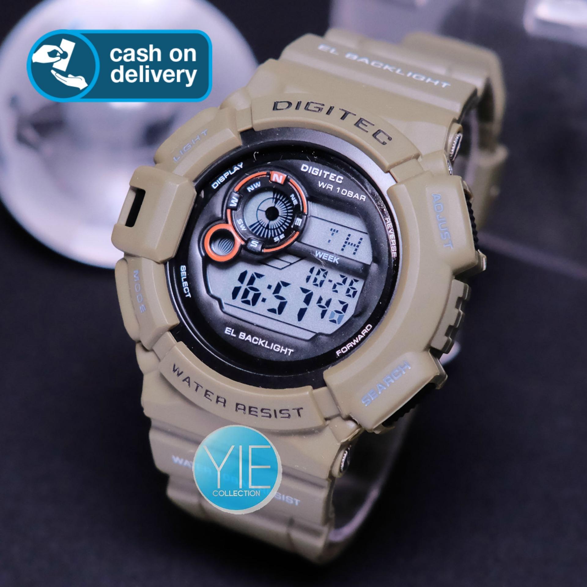 Digitec Mudman Jam Tangan Pria Sport Army DG 2028 Strap Karet Original Tahan Air