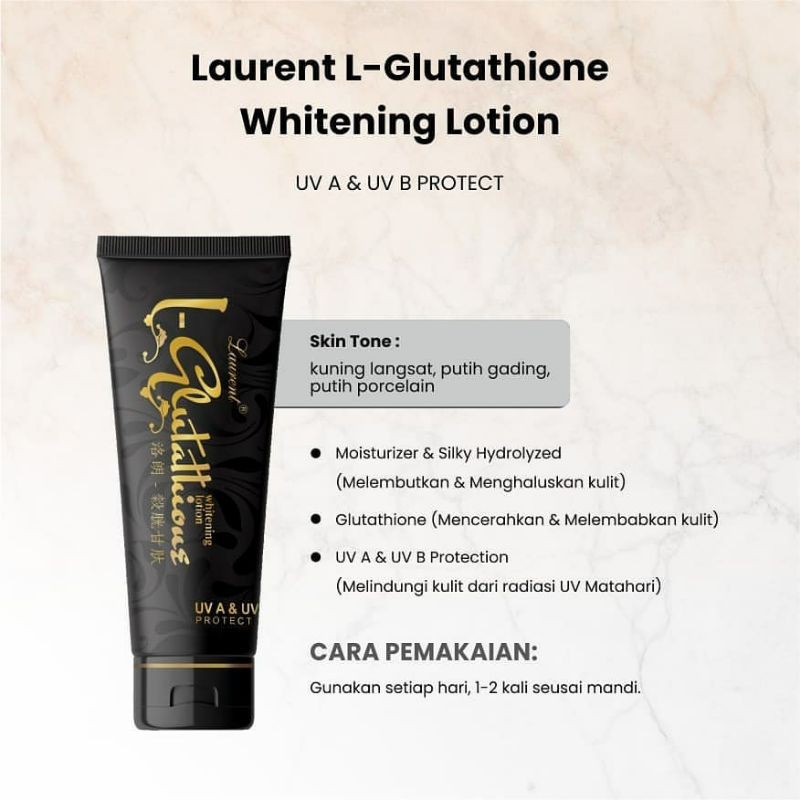 apa itu l-glutathione moist whitening lotion Laurent L-glutathione whitening lotion 250 - Handbody L