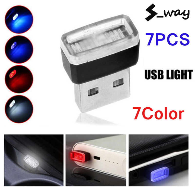 Bảng giá S_way 7 Chiếc Đèn USB Mini LED Mô Hình Xe Ánh Sáng Môi Trường Đèn Nội Thất Neon Trang Sức Xe Hơi (7 Loại Màu Sắc Ánh Sáng) Phong Vũ