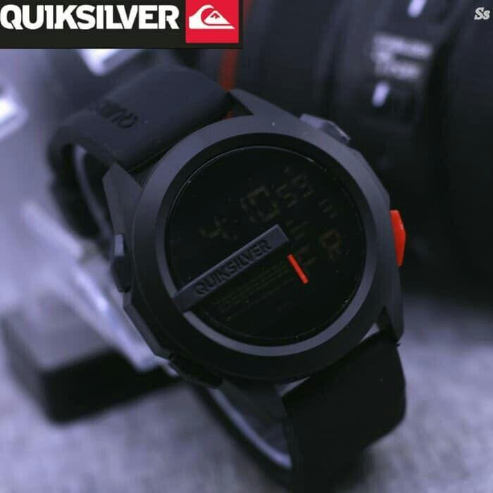 JAM TANGAN FASHION PRIA QUIKSILVER DIGITAL WATCH TALI RUBBER HALUS MERAH NAVY BLACK