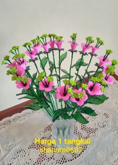 Pertangkai Bunga Lili Pink Bunga Akrilik Bunga Artificial Lazada Indonesia