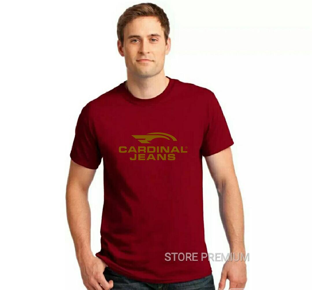 Kaos Distro Cardinal Jeans Premium Quality Text Gold