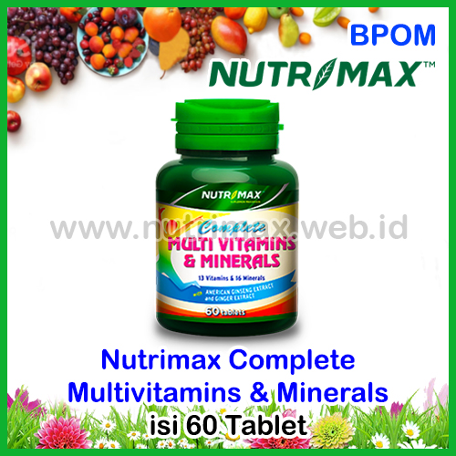 Nutrimax Complete Multivitamins & Minerals Isi 60 Multivitamin Multi