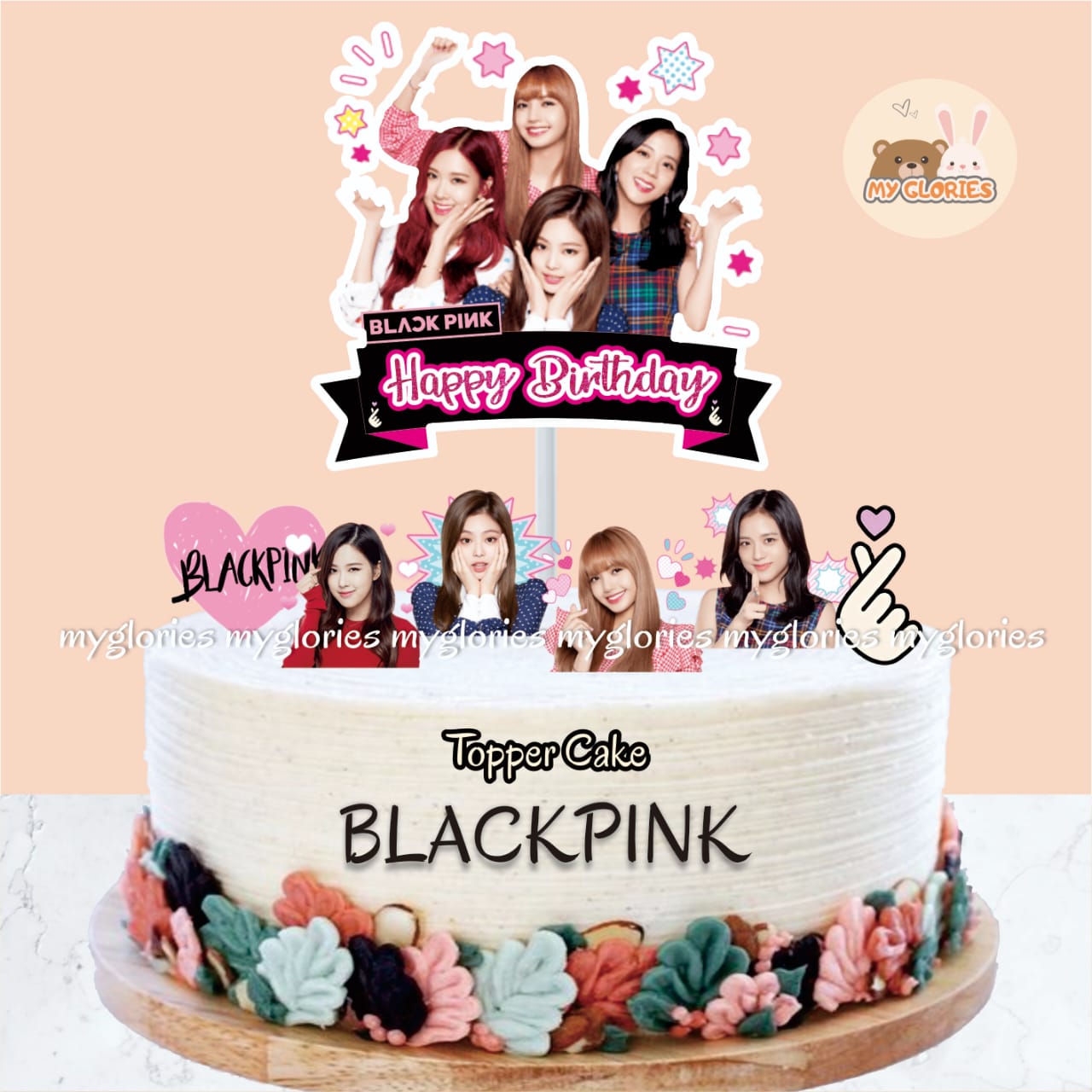 MyGlories Topper Cake Blackpink HD Hiasan Kue Ulang Tahun Karakter Blackpink Lazada Indonesia