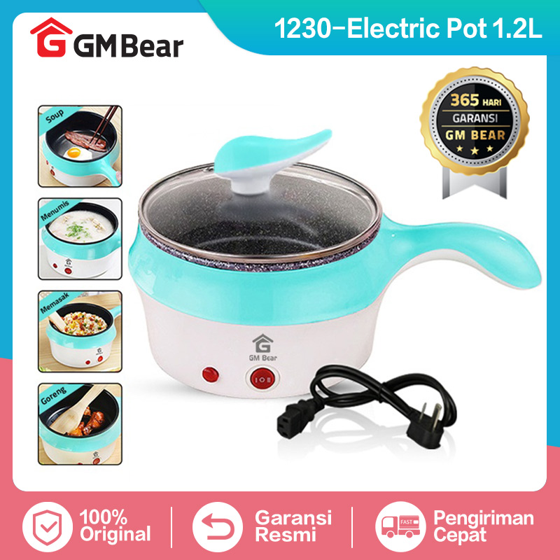 Gm Bear Panci Listrik Serbaguna 1 2l 1229 1230 Elektrik Multifungsi Cooking Pot Frypan