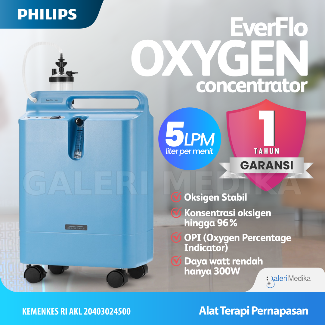 Philips EverFlo Home Oxygen Concentrator Alat Penghasil Oksigen