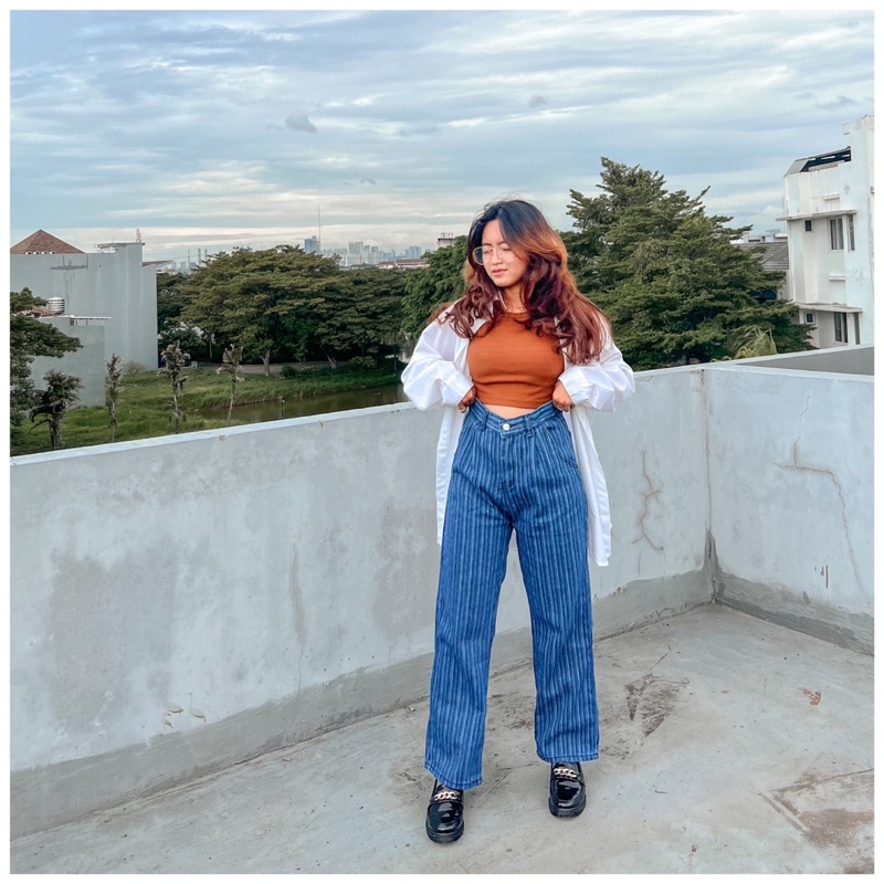 Jual Wide Leg Jeans Terbaru - Jun 2022 | Lazada