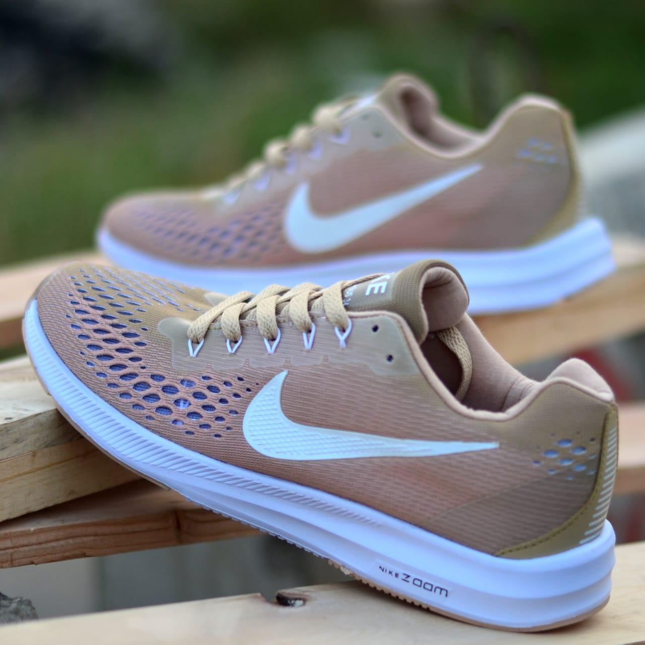 SEPATU SNEAKERS NIKE741 ZOOM PEGASUS WOMEN RUNNING KETS SPORT IMPORT BEIGE & WHITE CREAM PUTIH NEW VERSION 2019 UKURAN 36 - 40 SEPATU OLAHRAGA WANITA JOGGING GYM AEROBIC NEW ARRIVAL BISA BAYAR DITEMPAT