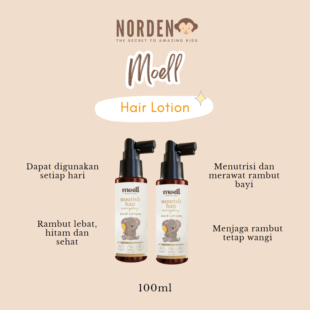 [ND] Moell Nourish Hair Everyday Hair Lotion Bayi 100ml /Lotion Rambut