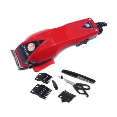 Happy King SS 906 Alat Cukur Rambut Hair Clipper Trimmer Mesin Potong Professional Groomer 3 Mata Pisau Tajam Dan Hemat Energi - Putih + Gratis Tempelan Belakang HP/Gurita HP 1 Pcs