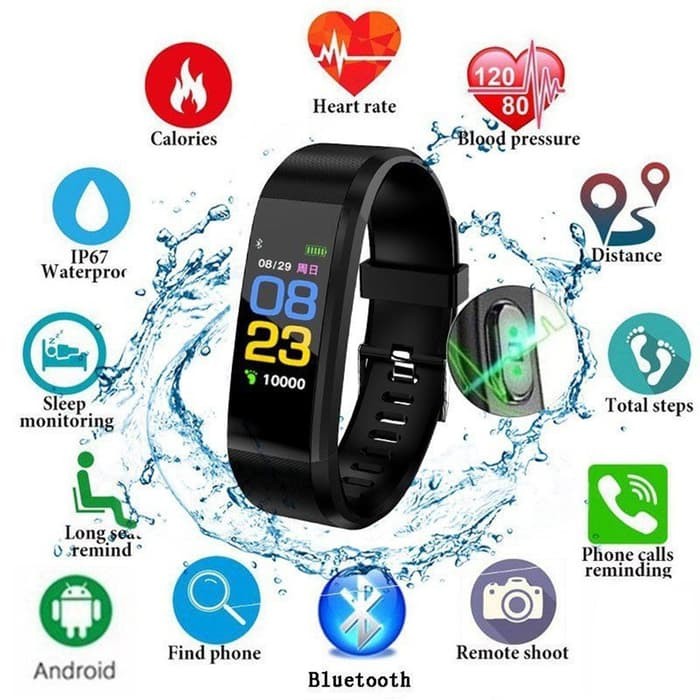 Smartwatch Smartband ID115 Plus / Smart Watch ID 115 Jam Tangan Sporty |  Lazada Indonesia