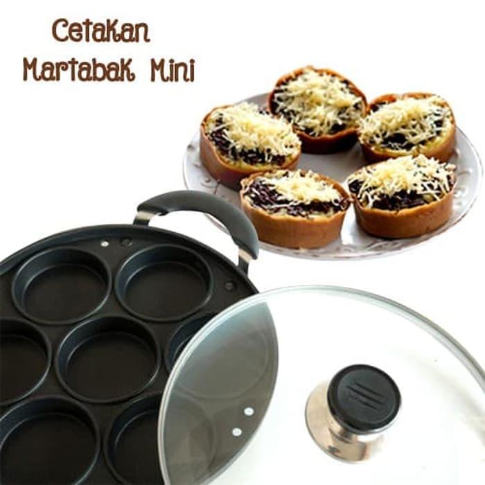 BEST SELLER SNACK MAKER 7 LUBANG MARTABAK MINI MANIS CETAKAN KUE TEFLON Terlaris - WDEbwBzL